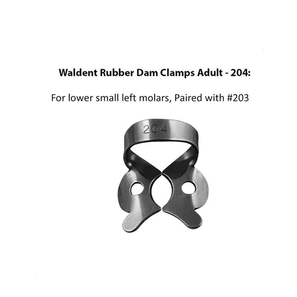 Waldent Rubber Dam Clamps Adult - 204 (16/128)
