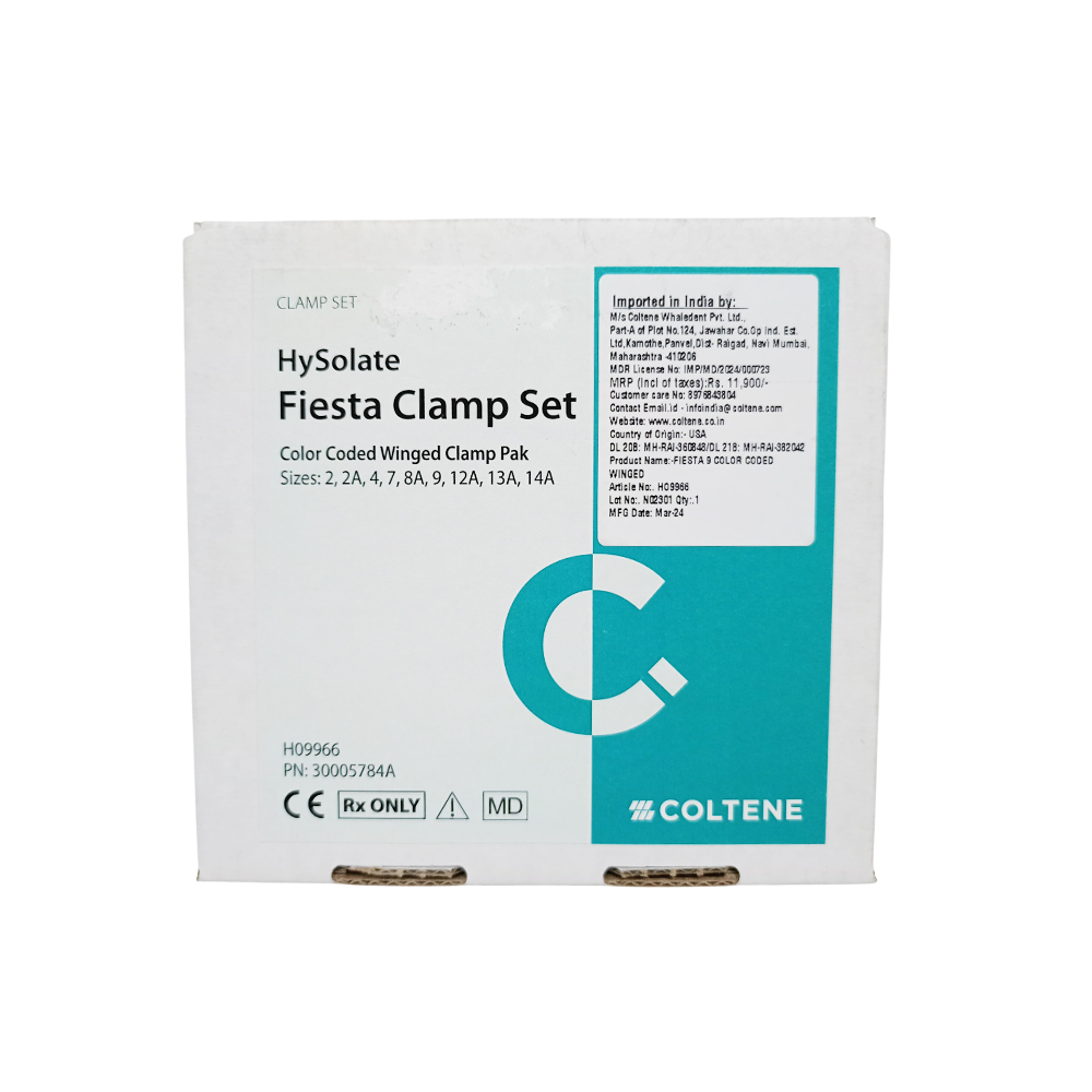 Coltene Hysolate Fiesta Color Coded Dental Dam Clamps Kit and Refills