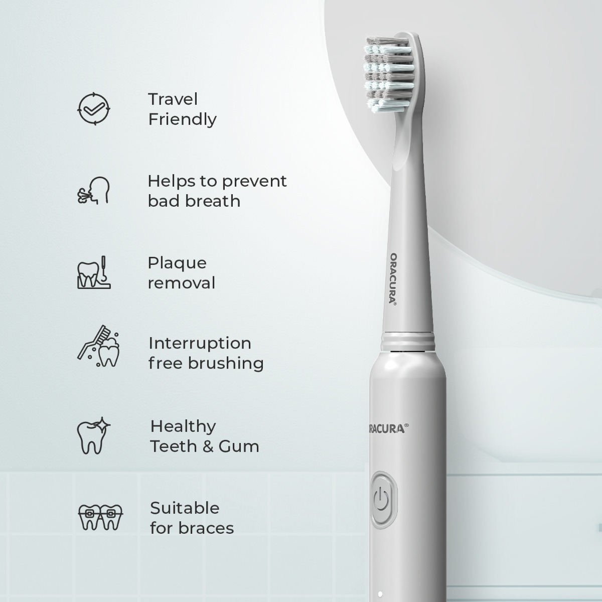 Oracura SB200 Sonic Lite Electric Rechargeable Toothbrush