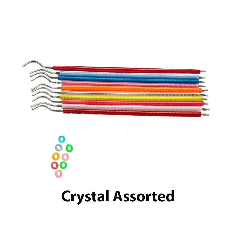 OrthoMetric Elastomeric Stick Ligature Crystal Assorted - (60.03.1026)