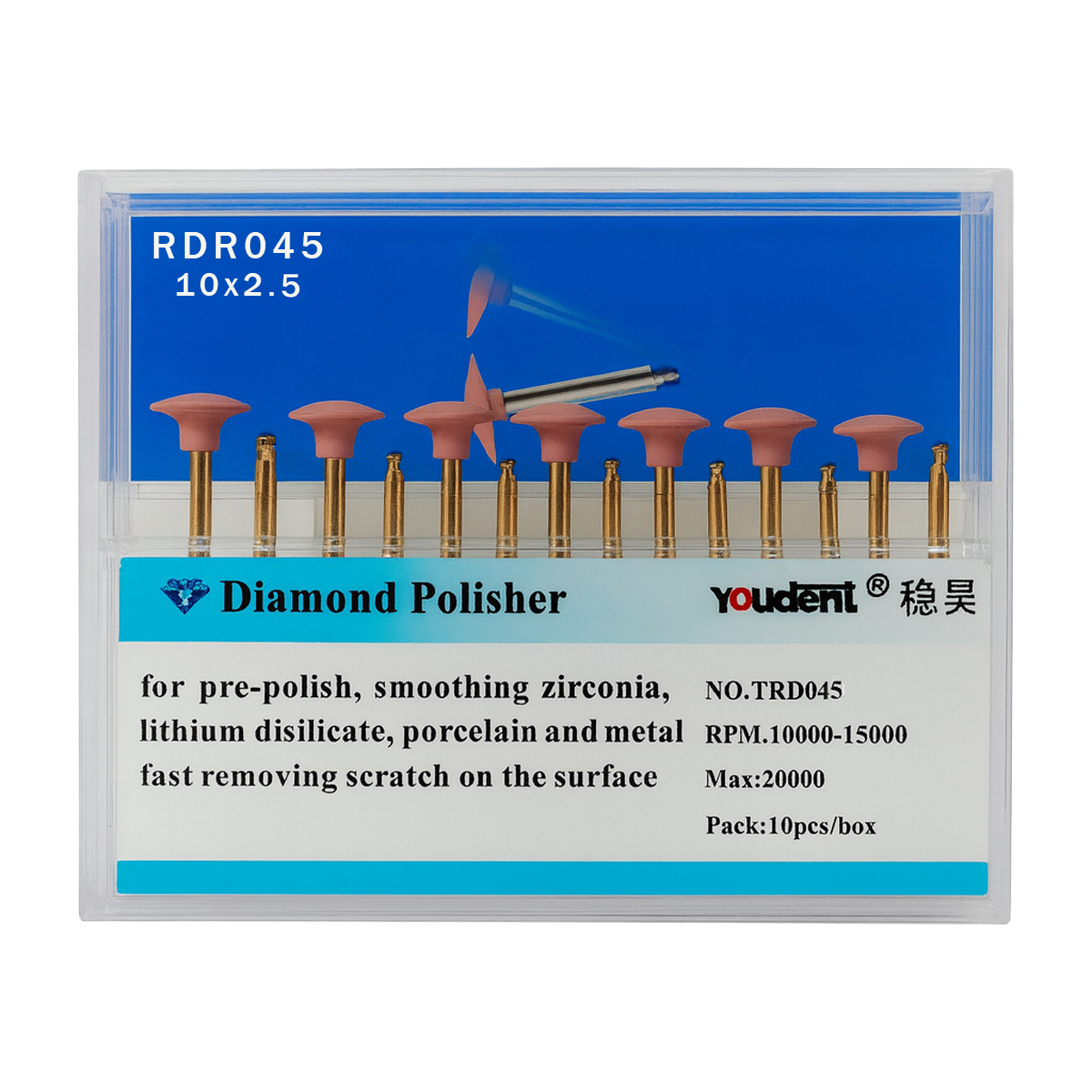 Youdent Diamond Polishers Kit For Pre - Polishing RA (TRDR045)
