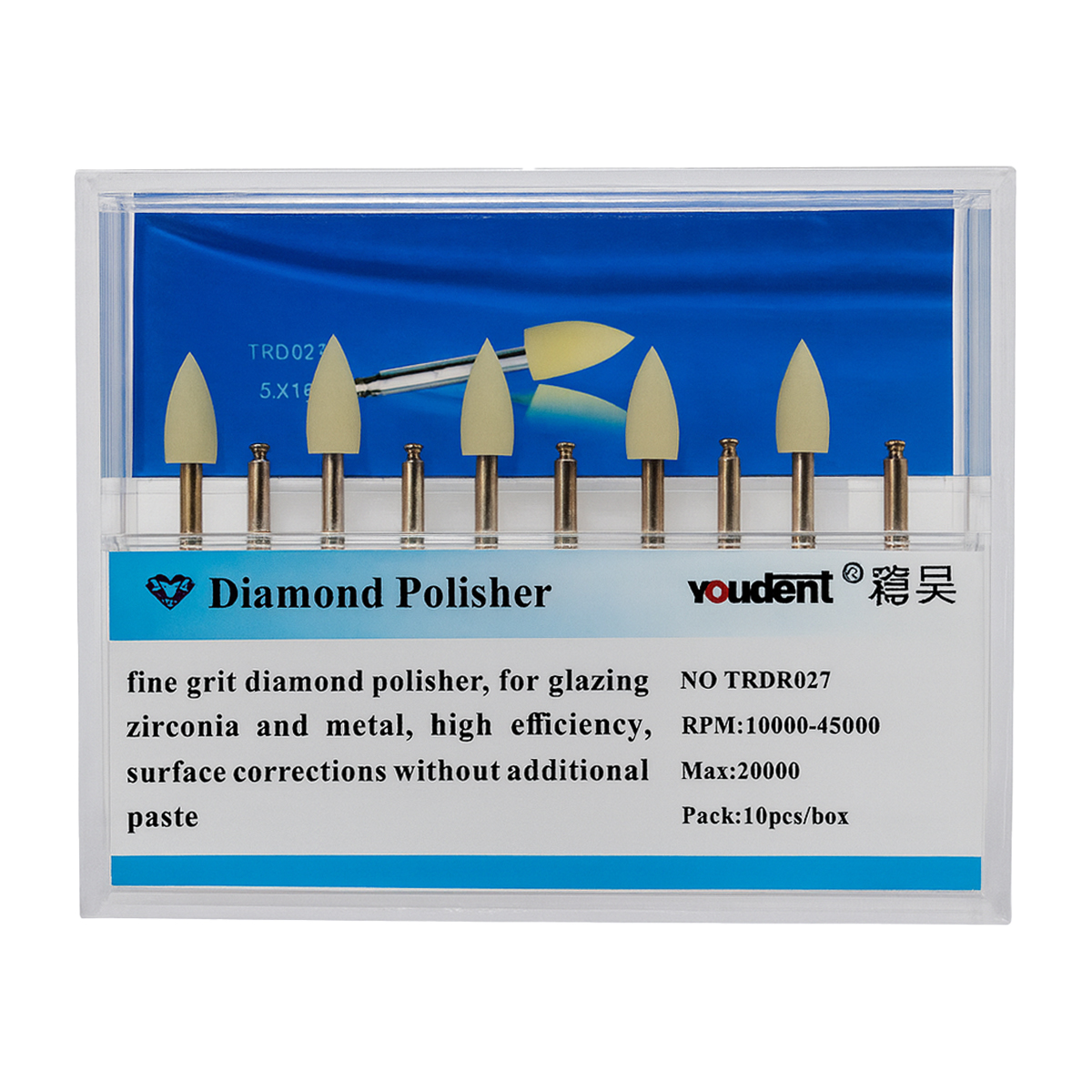Youdent Diamond Polishers Kit For Zirconia RA (TRDR027)