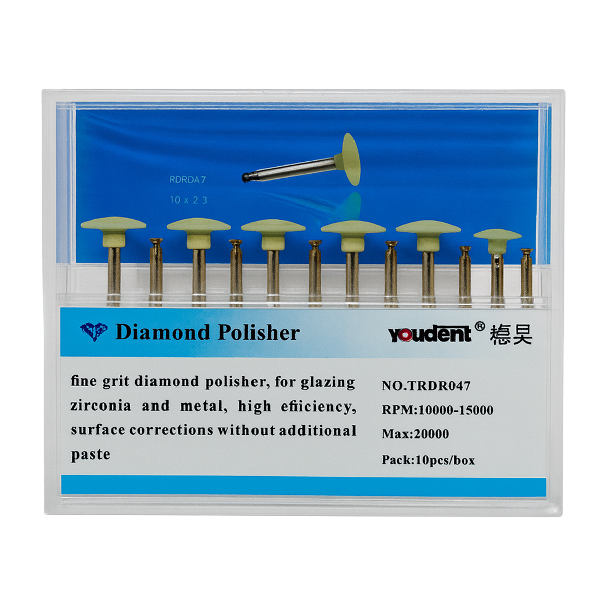 Youdent Diamond Polishers Kit For Zirconia RA