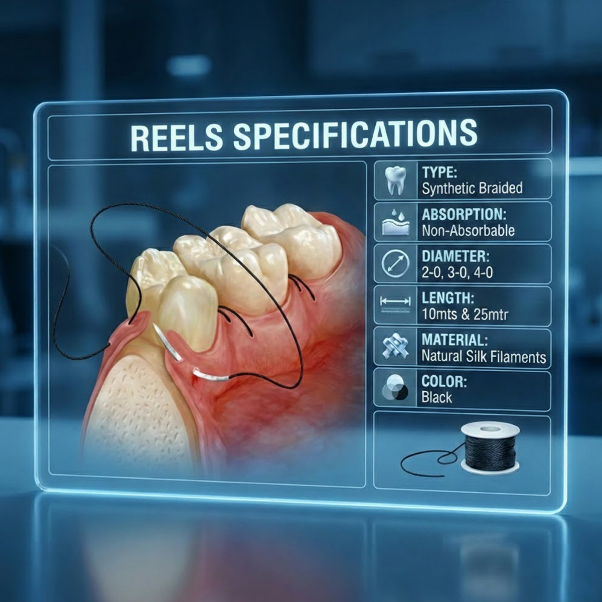 Meril Filasilk Black Braided Silk Suture Reels