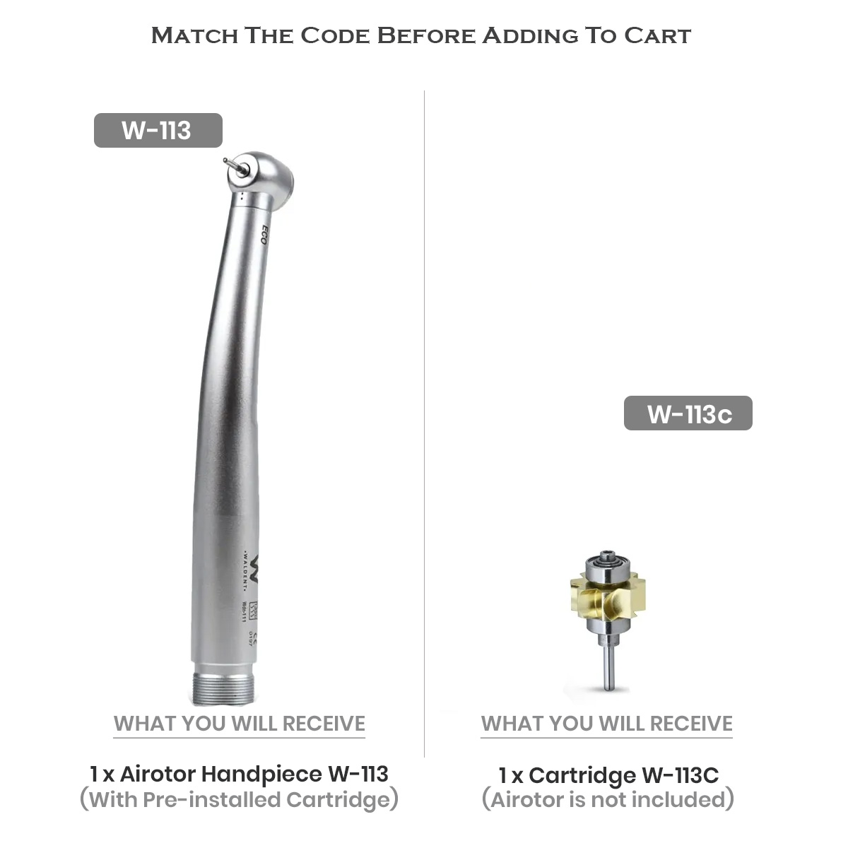 Waldent Eco Plus Airotor Handpiece And Cartridges