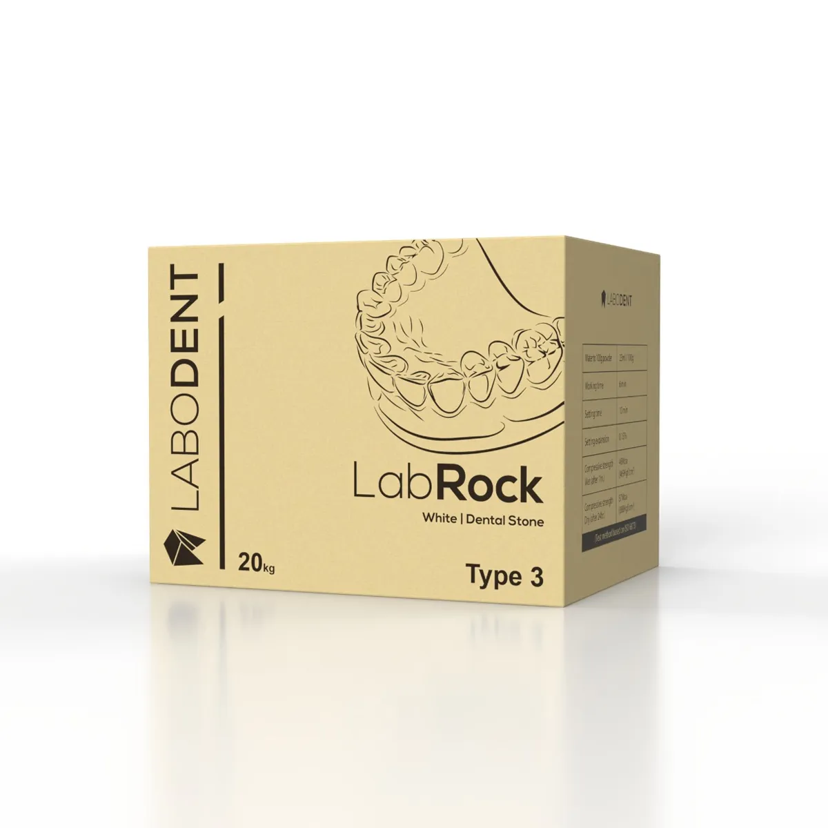 Labodent LabRock Dental Stone Type 3 White - 20Kg