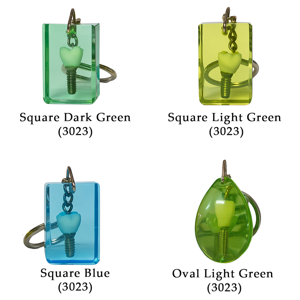 IDENTical Resin Block Keychain with Implant Model (3023)