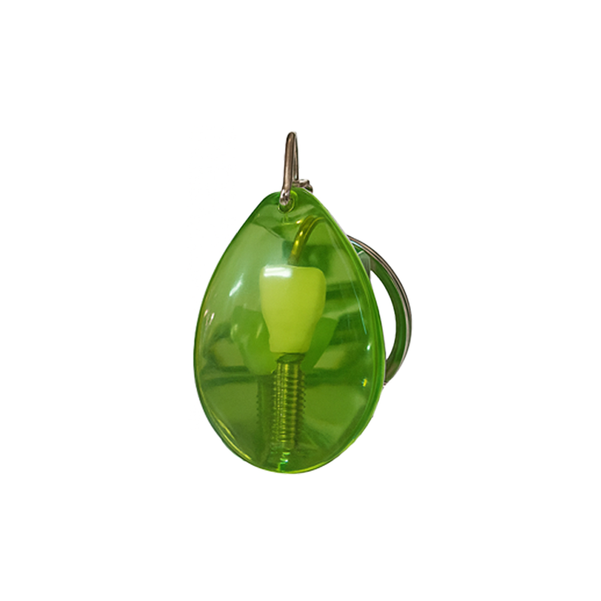 IDENTical Oval Resin Block Keychain With Implant Model - Light Green (3023)