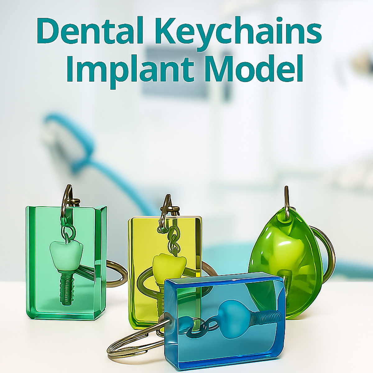 IDENTical Resin Block Keychain with Implant Model (3023)