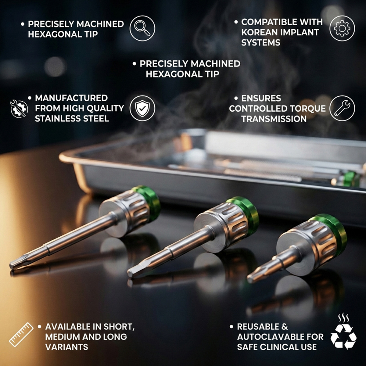 Dentaltech Korean Implant Compatible Hex Driver