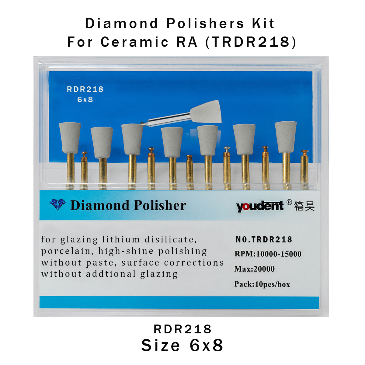 Youdent Diamond Polishers Kit For Ceramic RA
