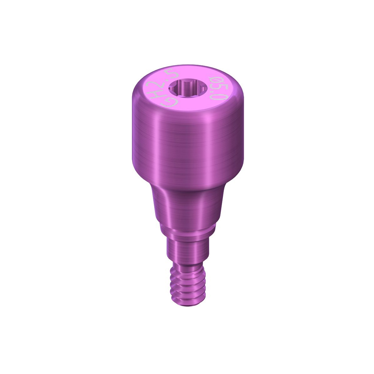 Dentaltech Straumann BLX Implant Compatible Healing Abutment ∅5.0mm X G/H2.5mm X 4.0mm (ITI-BLX 064.4215S)