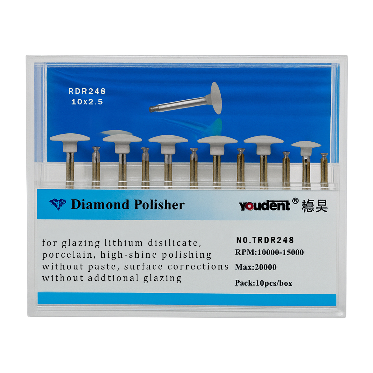 Youdent Diamond Polishers Kit For Ceramic RA (TRDR048)