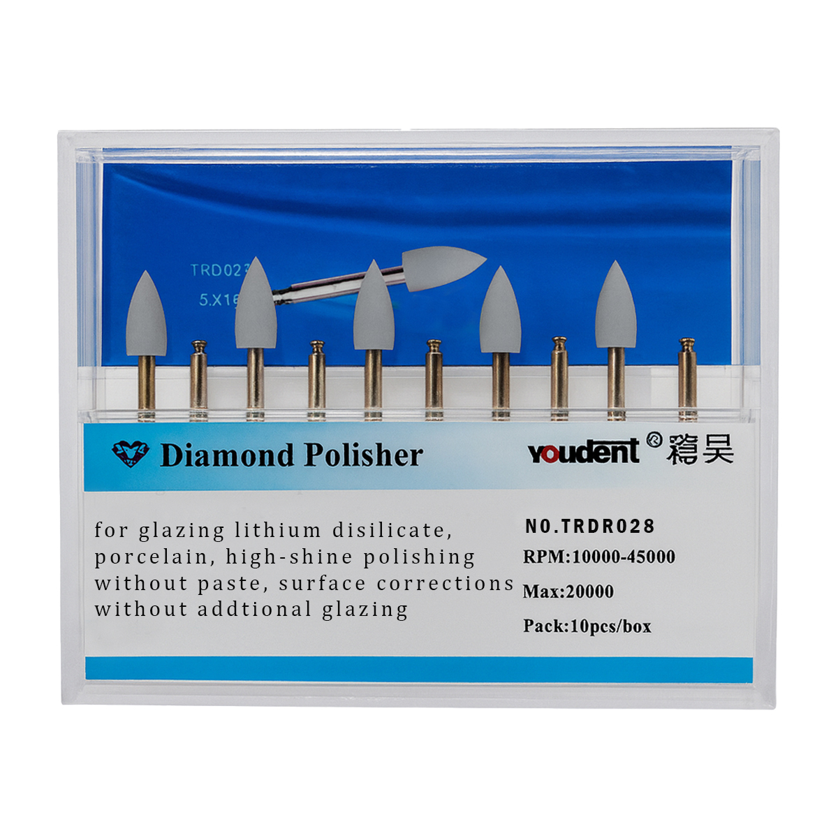 Youdent Diamond Polishers Kit For Ceramic RA (TRDR028)