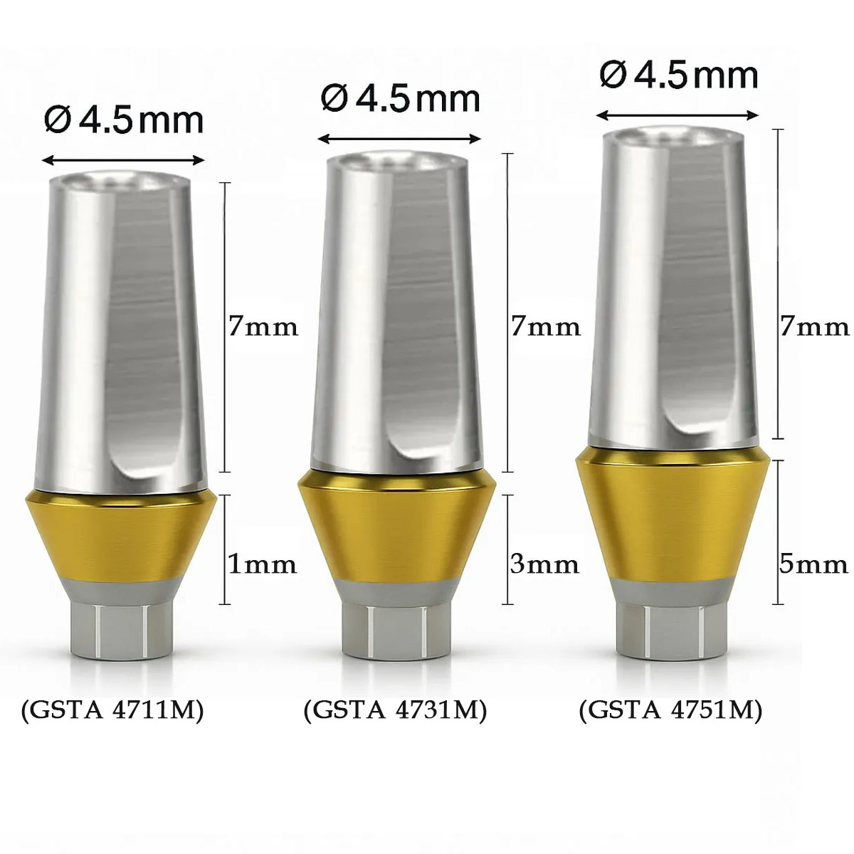 Dentaltech Korean Implant Compatible Straight Abutments - Mini