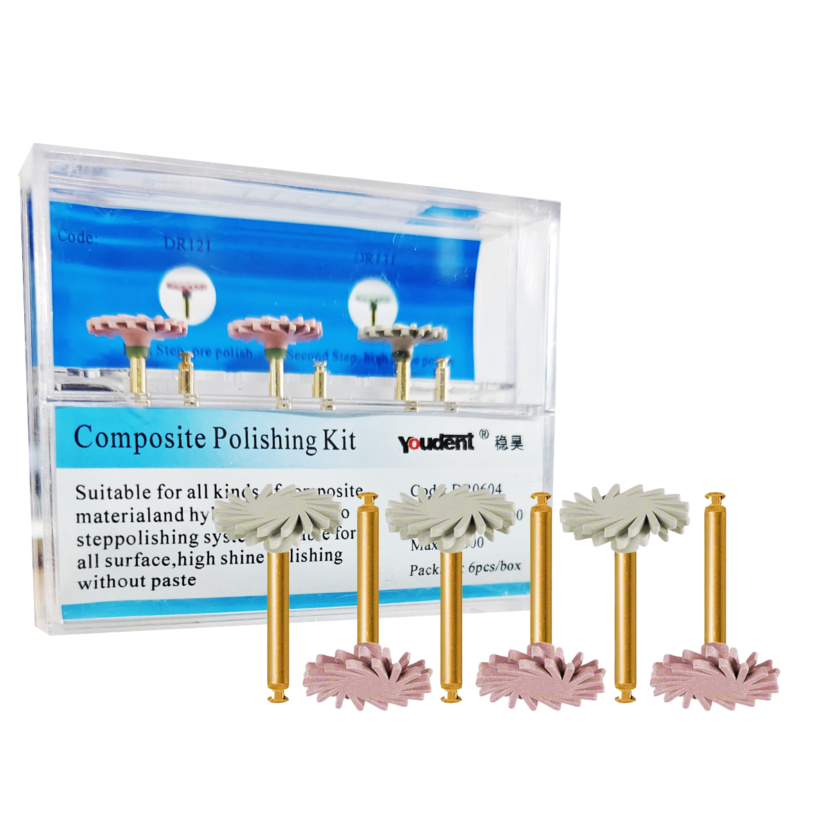 Youdent 2 Step Composite Polishing Spiral Disc Assorted Kit RA (DR0604)
