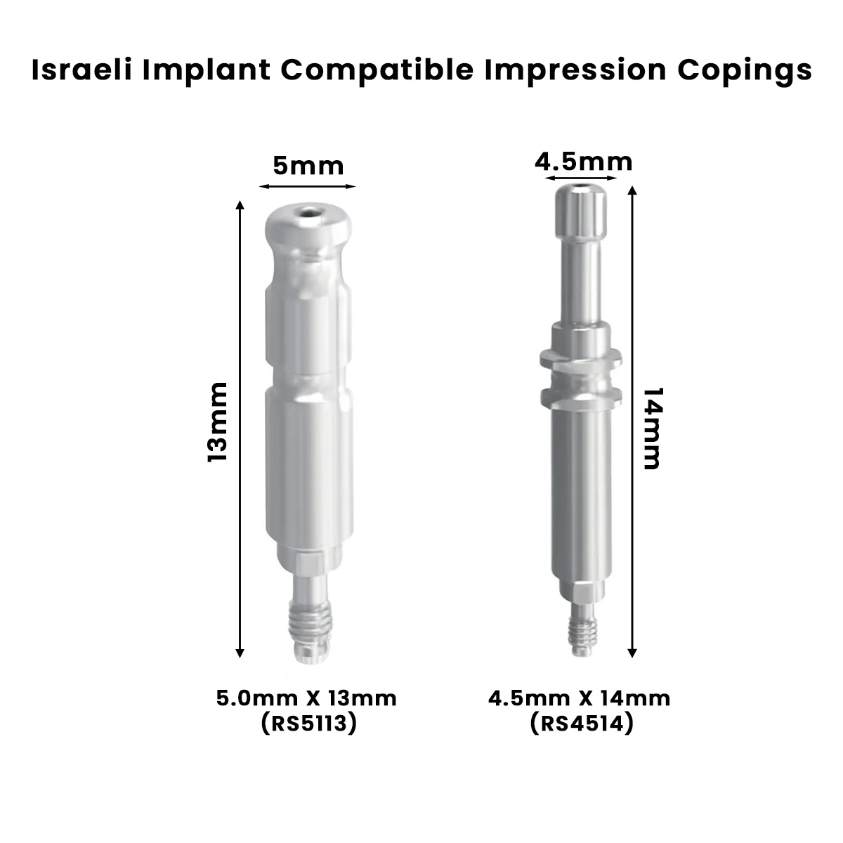 Dentaltech Israeli Implant Compatible Impression Copings