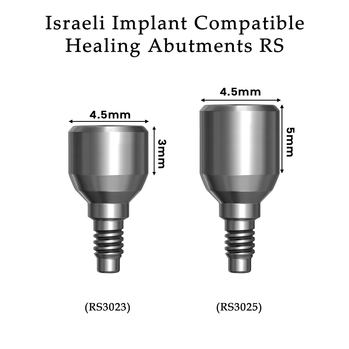 Dentaltech Israeli Implant Compatible Healing Abutments RS