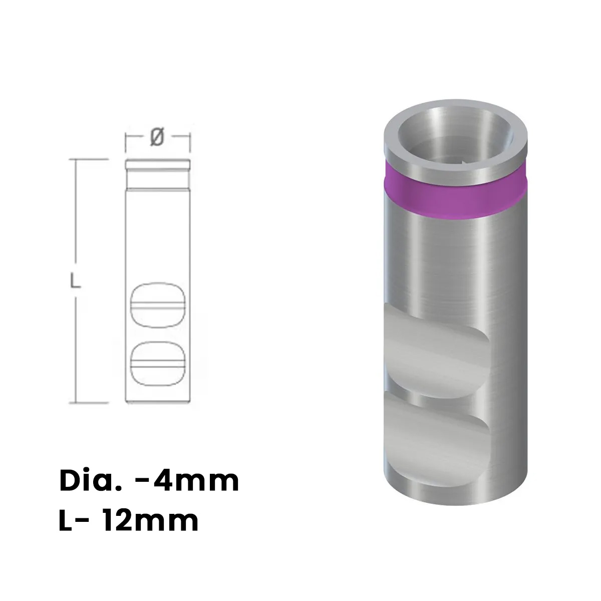 Dentaltech Straumann RC Implant Compatible Lab Analog ∅4.0mm (ITI-RC 025.4101)