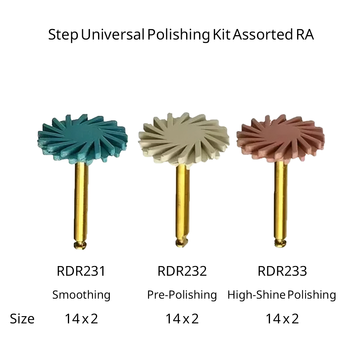 Youdent 3 Step Universal Polishing Kit Assorted RA