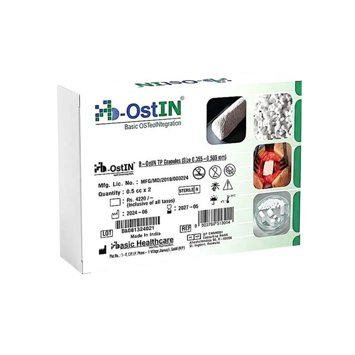 B-Ostin TP Bonegraft Materials 0.355 - 0.500mm