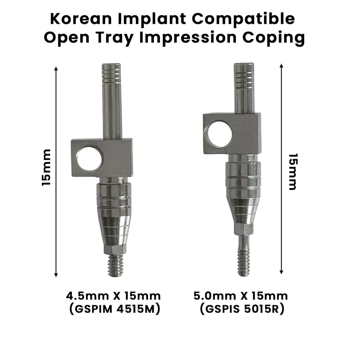 Dentaltech Korean Implant Compatible Open Tray Impression Coping
