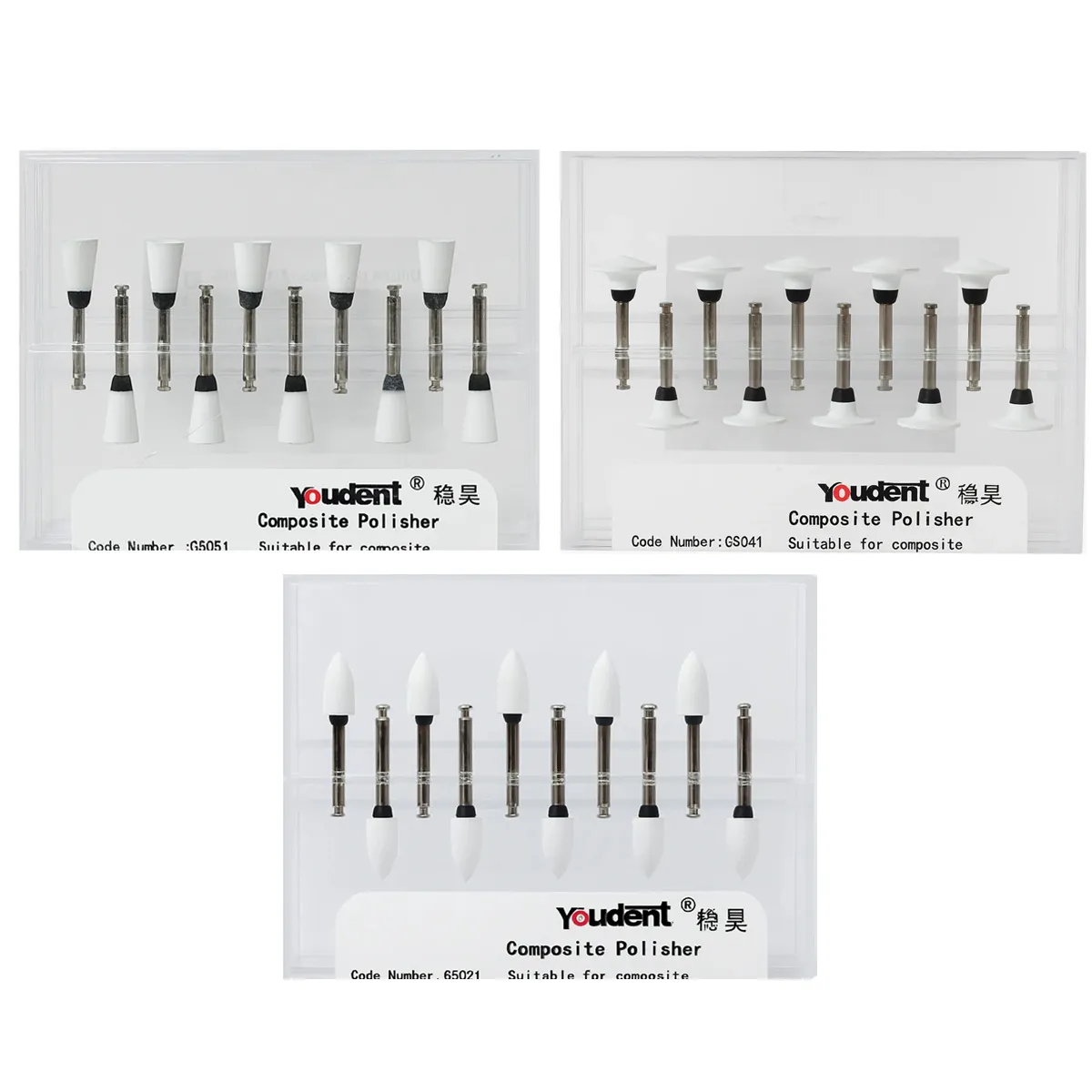 Youdent Composite Polishing Kit White RA (Pack of 10)