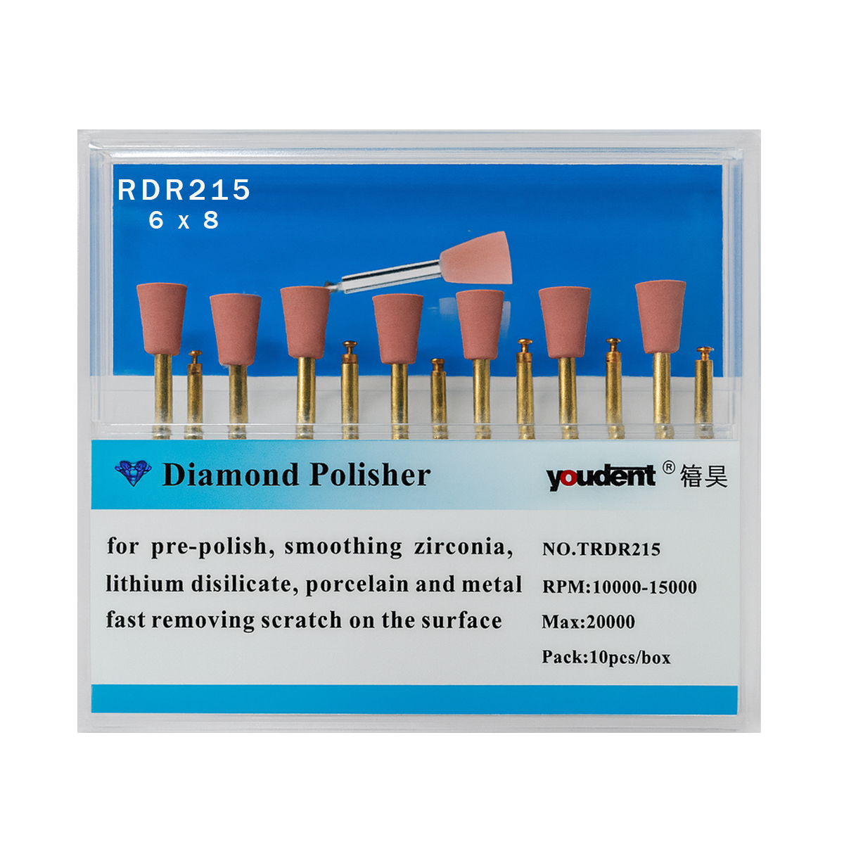 Youdent Diamond Polishers Kit For Pre - Polishing RA (TRDR215)