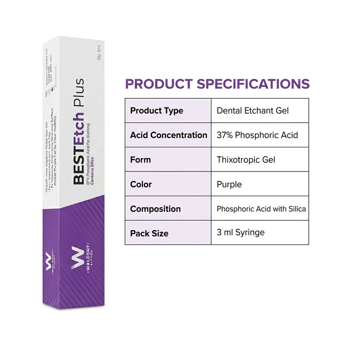 Waldent BESTEtch Plus 37% Phosphoric Acid Etchant