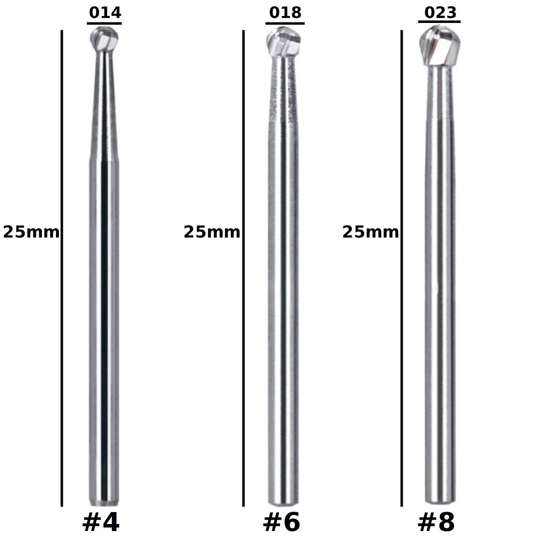 Prima Dental Round Surgical Carbide Bur FG 25 Mm (Pack of 5)