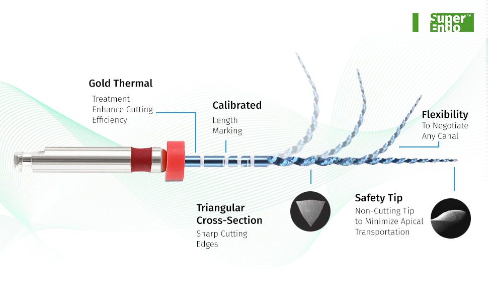 SuperEndo Blue Files 25mm (Pack of 6)