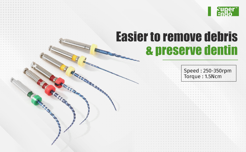 SuperEndo Blue Files 21mm (Pack of 6)