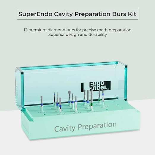 Superendo Cavity Preparation Short Shank Diamond Bur Kit