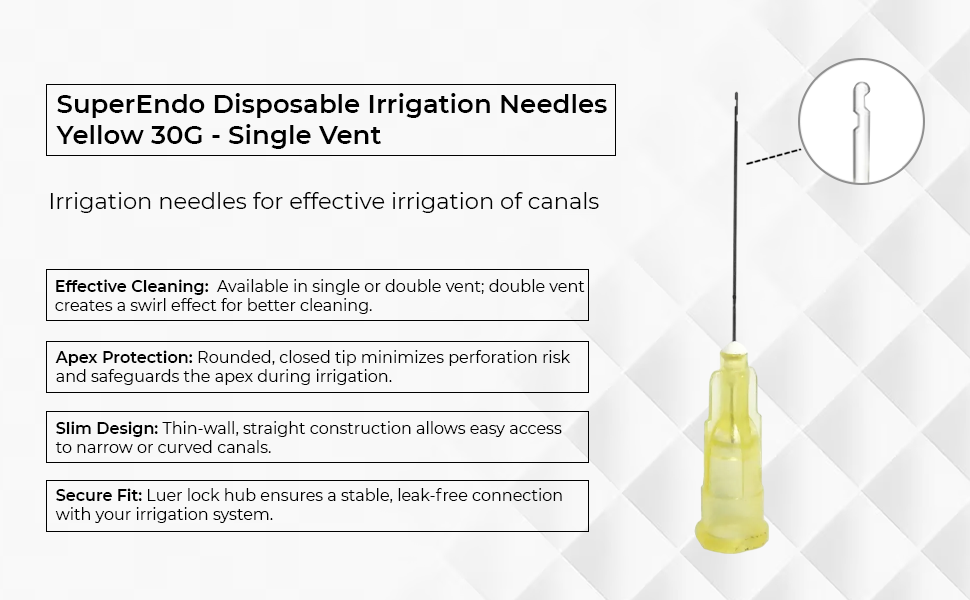 SuperEndo Disposable Irrigation Needles - Pack of 25