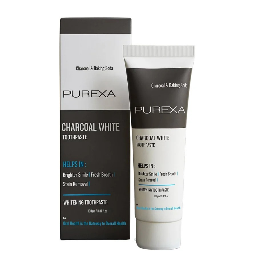 Purexa Charcoal White Toothpaste (Pack Of 10)