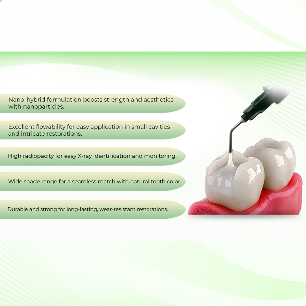 DentGist NanoCom Flowable Composite Refills 2g