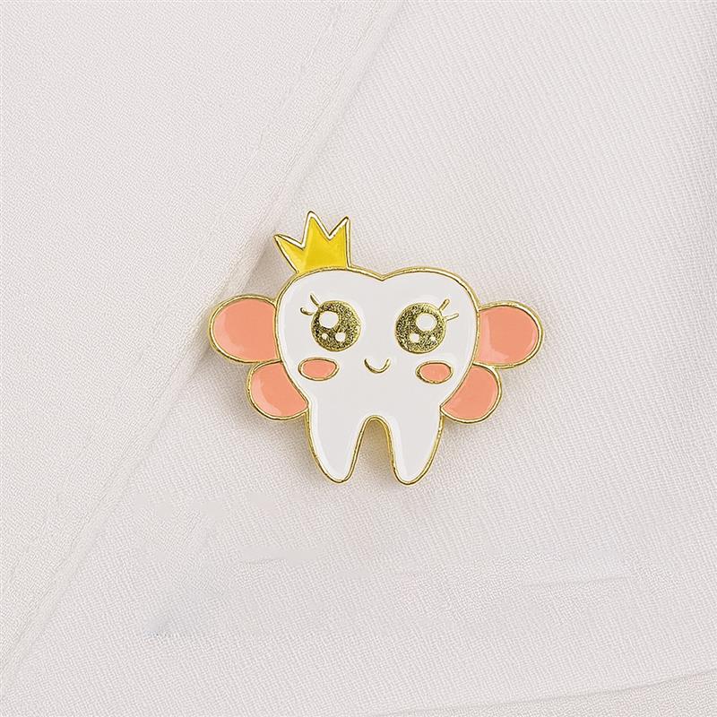 iDentical Tooth With Wings Shape Brooch - Pack of 1 (ZYR-7362)
