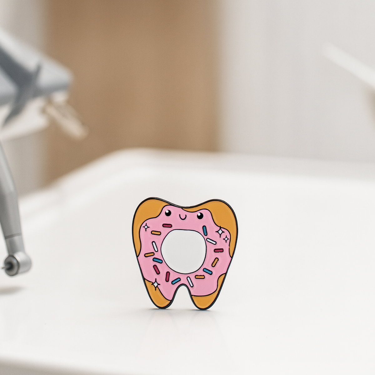 iDentical Donut Tooth Shape Brooch - Pack of 1 (ZYR-7370)