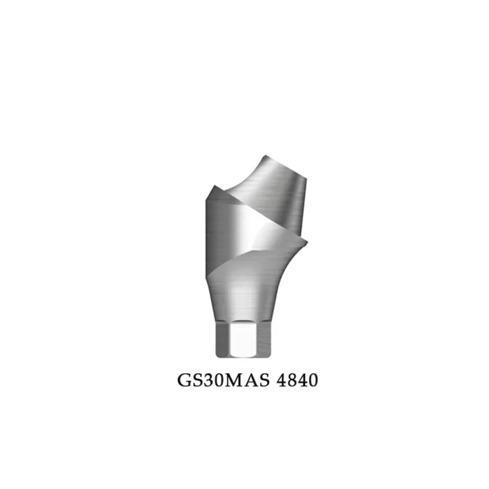 Dentaltech Korean Implant Compatible Multi Unit 30°Angular Abutment Regular ∅4.8mm X G/H4.0mm (GS30MAS 4840)