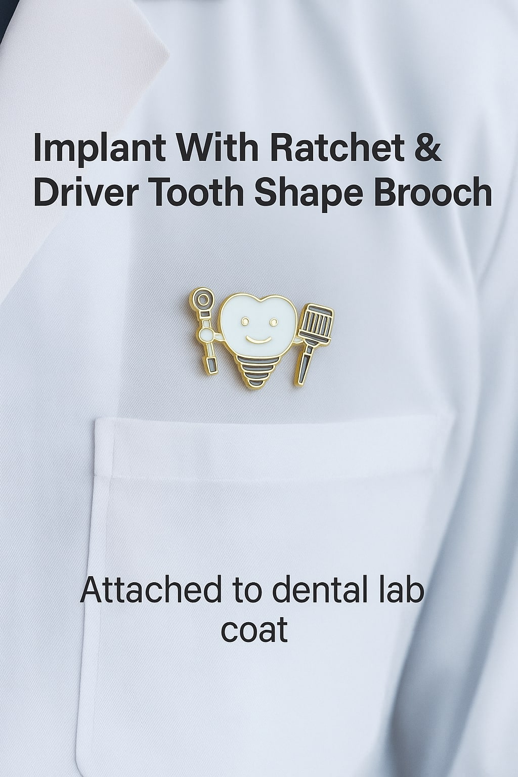 iDentical Implant With Ratchet & Driver Tooth Shape Brooch - Pack Of 1 (ZYR-7360)