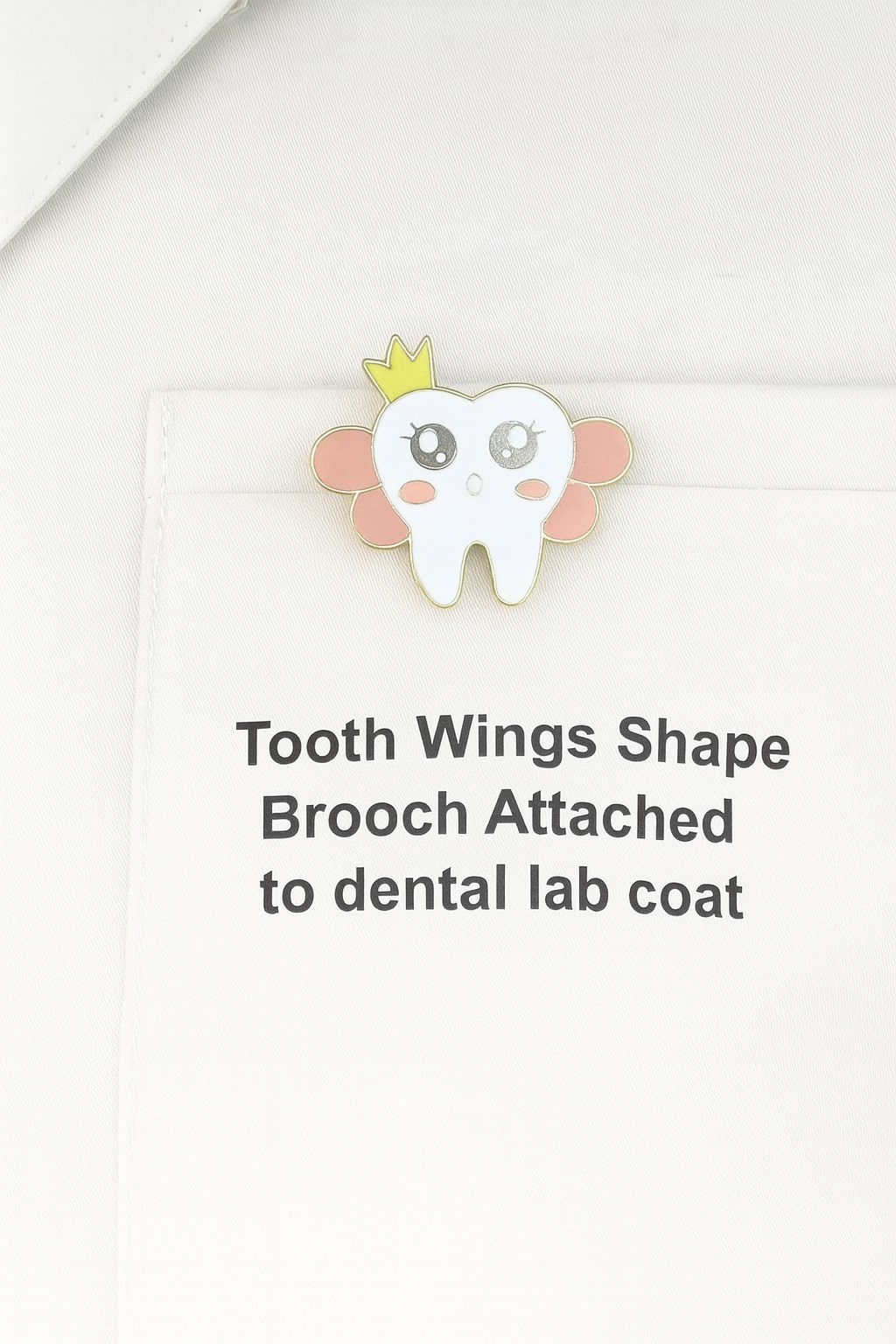 iDentical Tooth With Wings Shape Brooch - Pack of 1 (ZYR-7362)