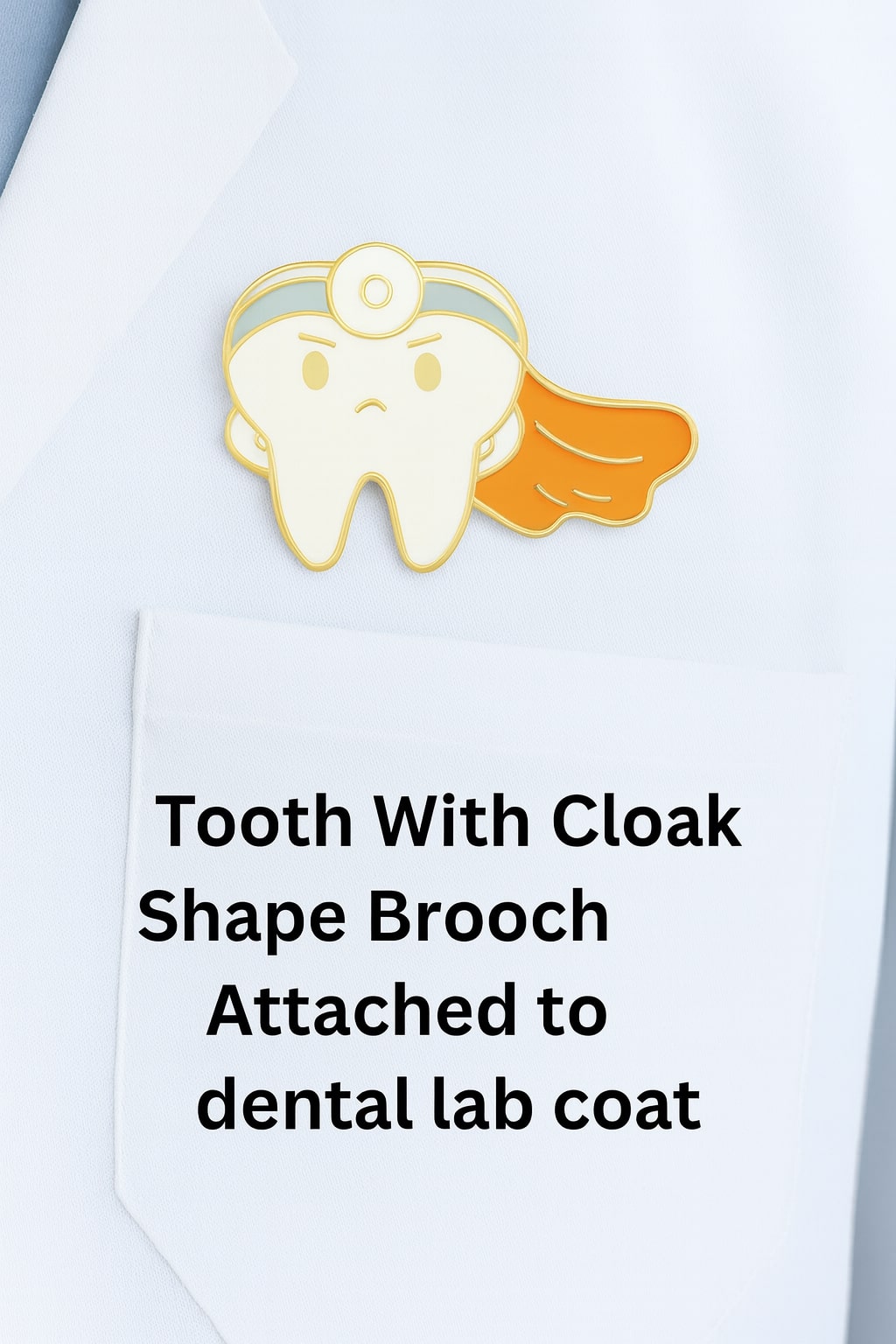 iDentical Tooth With Cloak Shape Brooch - Pack Of 1 (ZYR-7361)