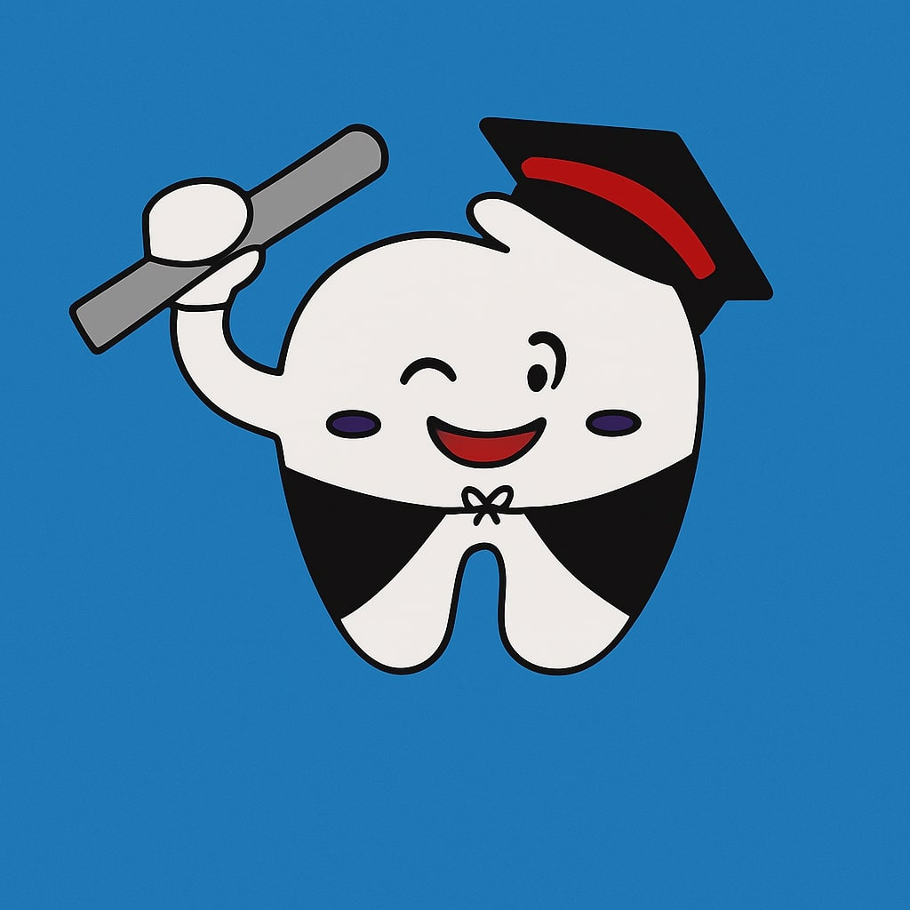 iDentical Tooth With Graduation Hat & Scroll Shape Brooch - Pack Of 1 (ZYR-4067)