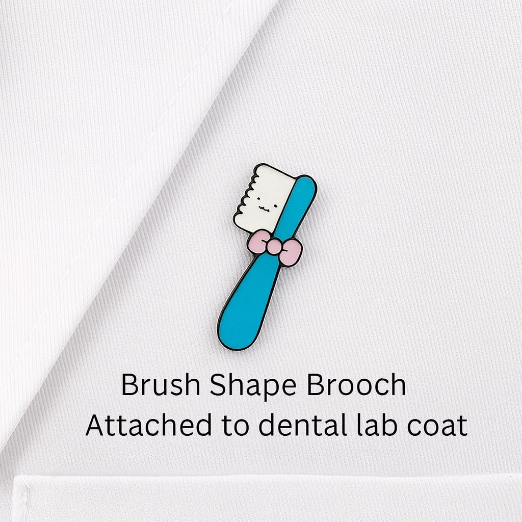 iDentical Brush Shape Brooch - Pack of 1 (ZYR-4076)