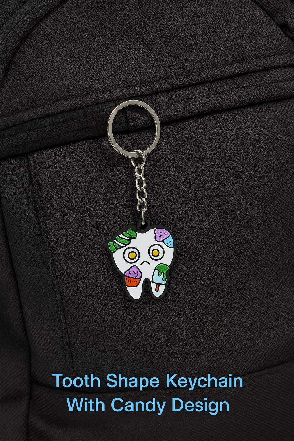 iDENTical Tooth Shape Keychain With Candy Design ZYR-3006-1