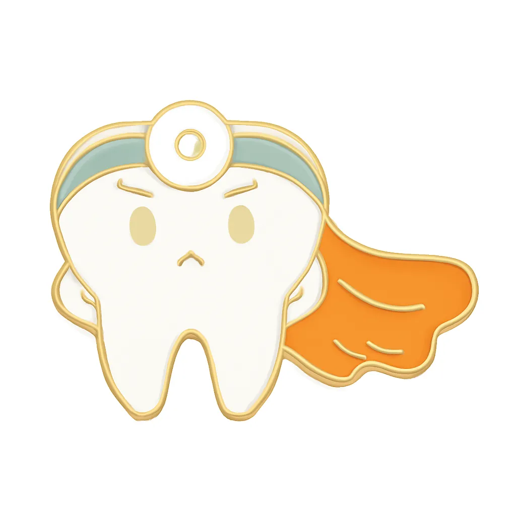 iDentical Tooth With Cloak Shape Brooch - Pack Of 1 (ZYR-7361)