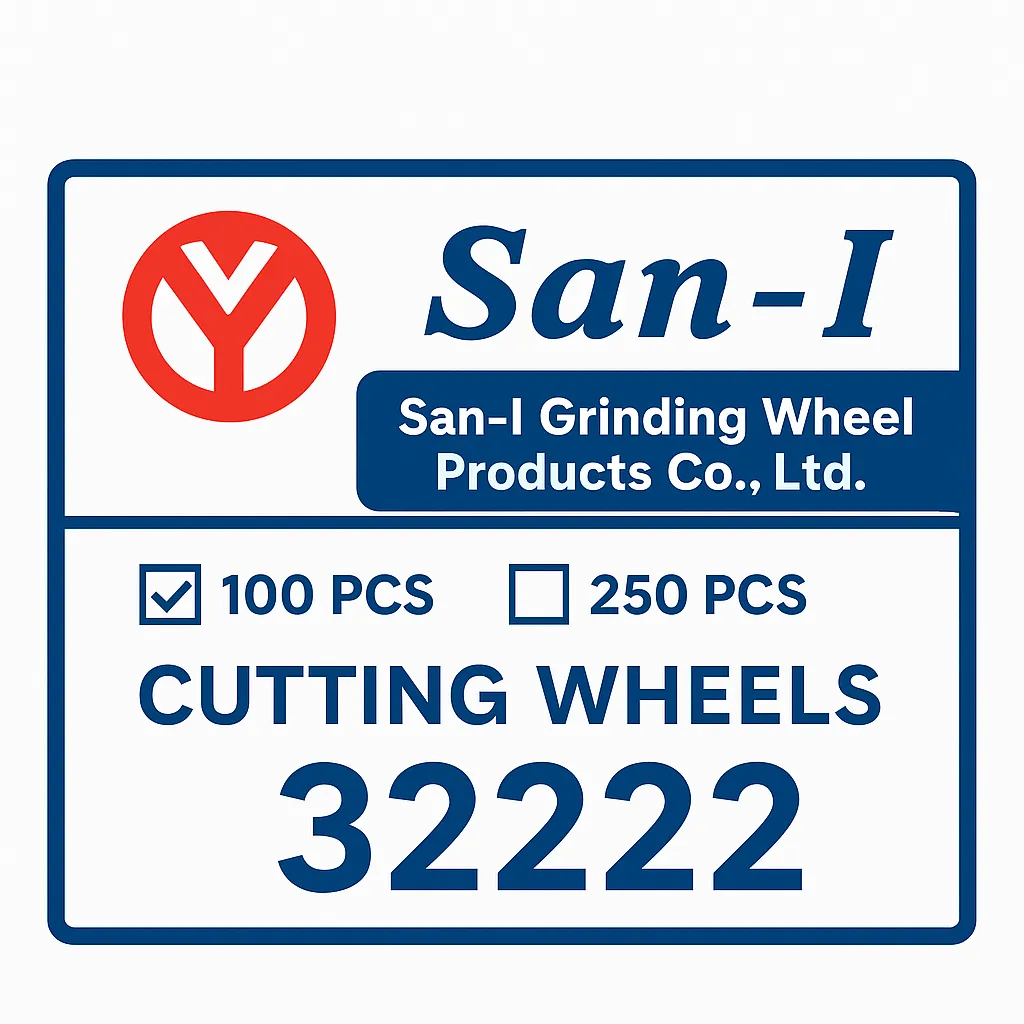 San-I Aluminium Oxide Grinding Discs for Metal Ø31.8 x 2.20 x 2.0mm (100pcs)
