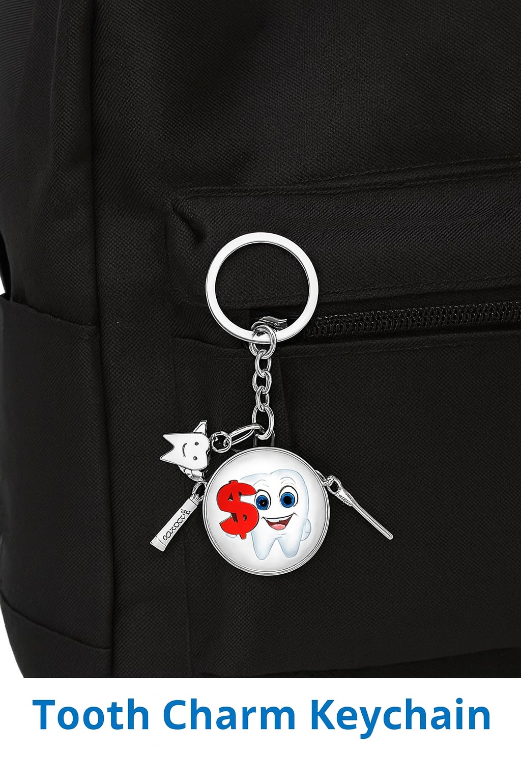 iDENTical Tooth Charm Keychain - White ZYR-4071