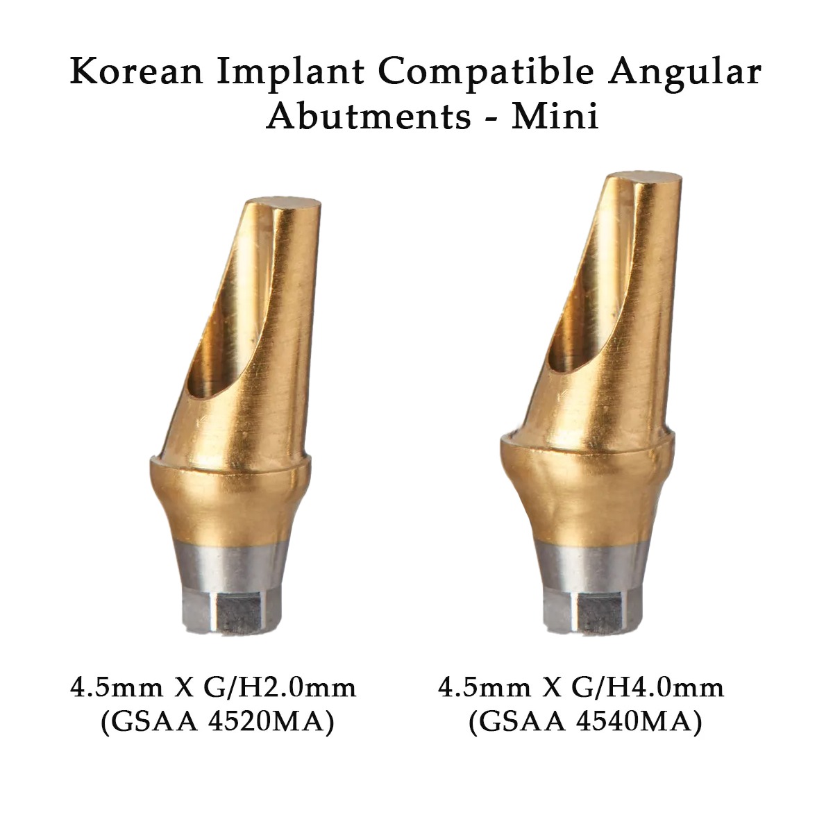 Dentaltech Korean Implant Compatible 17°  Angular Abutments -Mini