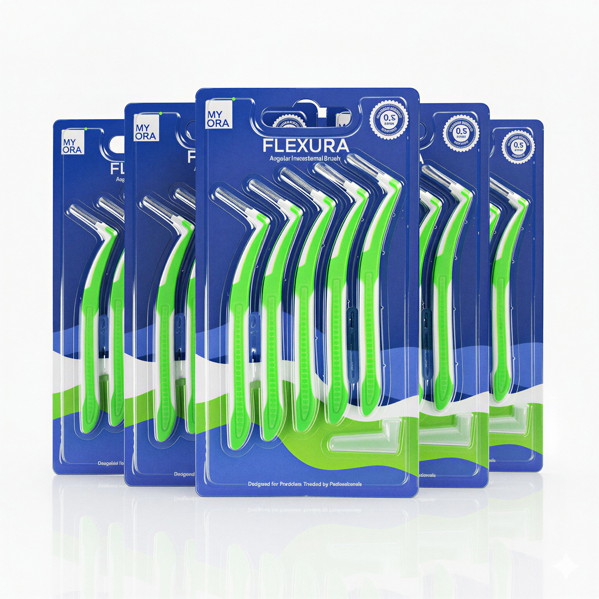 MyOra Flexura Angular Interdental Brush 0.5mm - Pack Of 12 (5 Pcs/Pack)